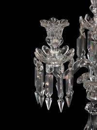 A Pair of Baccarat Molded Glass Candelabra