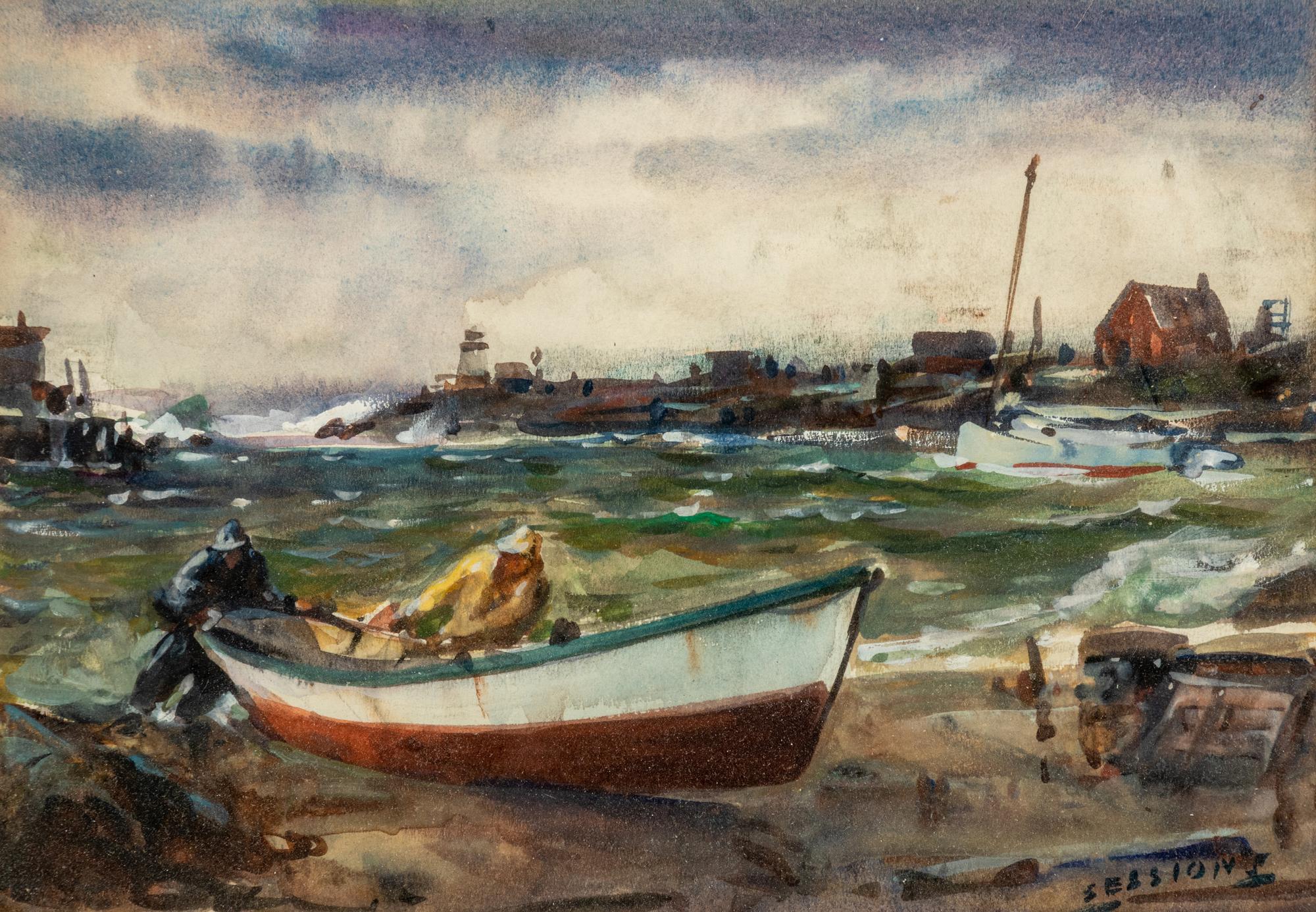 Sailing and Harbor Scenes (a group of three works)