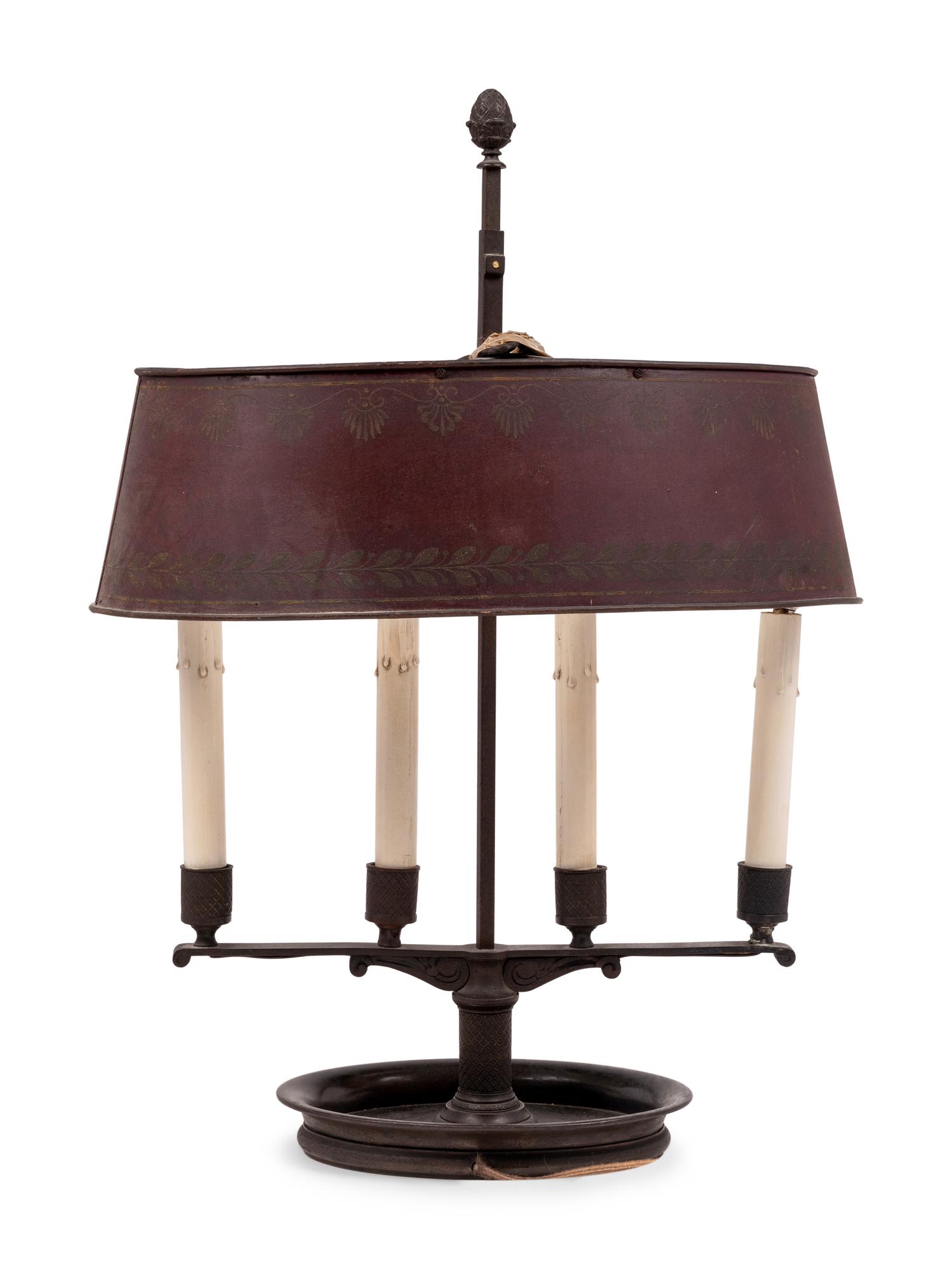 A French Tôle Bouillotte Lamp