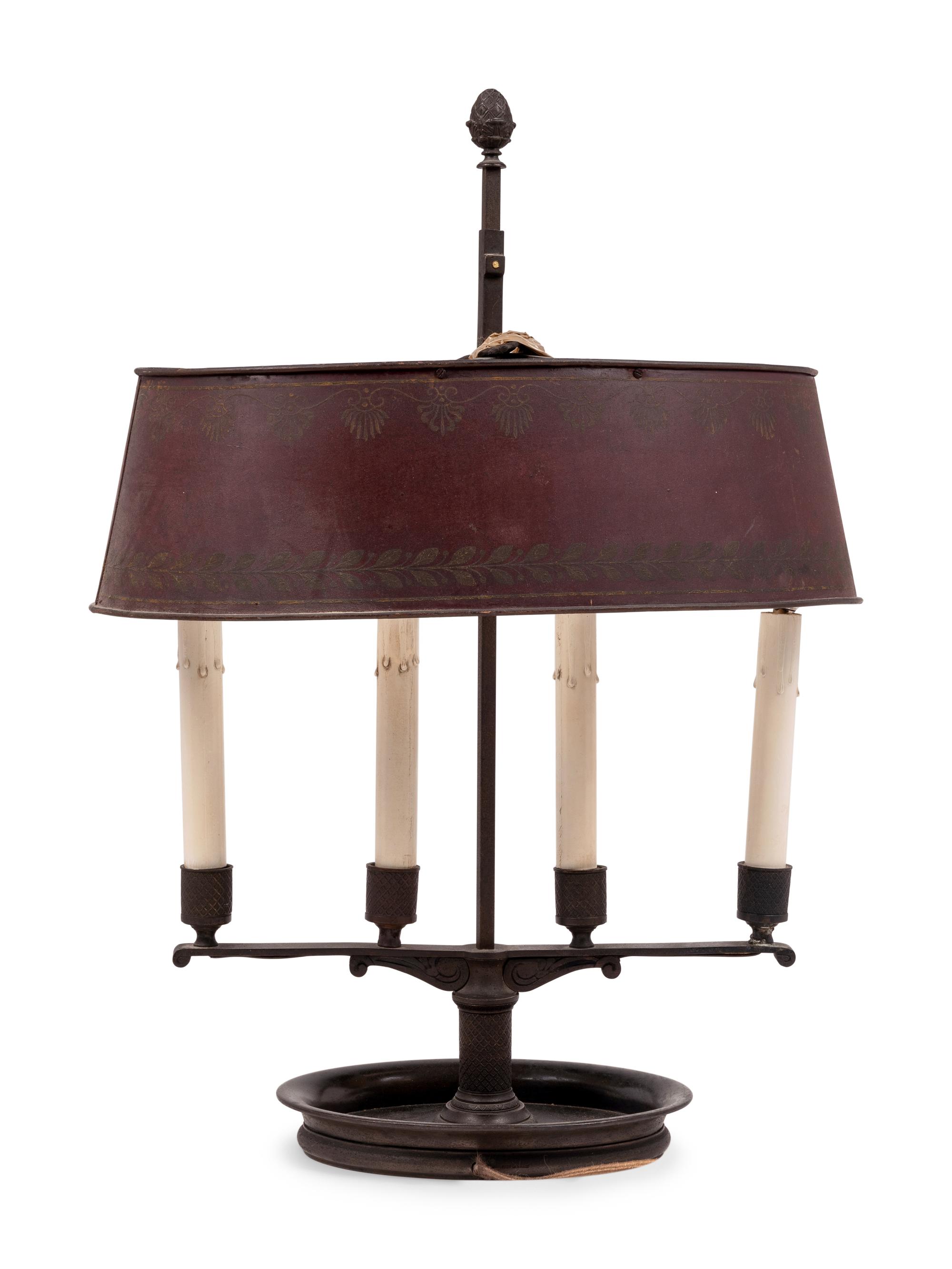 A French Tôle Bouillotte Lamp