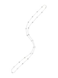 DIAMOND AND WHITE GOLD STATION NECKLACE