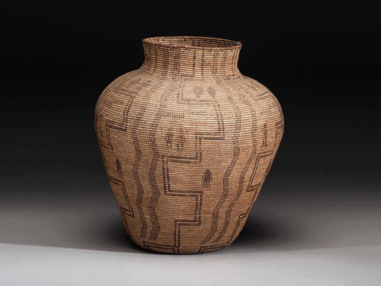 Apache Figural Basketry Olla
