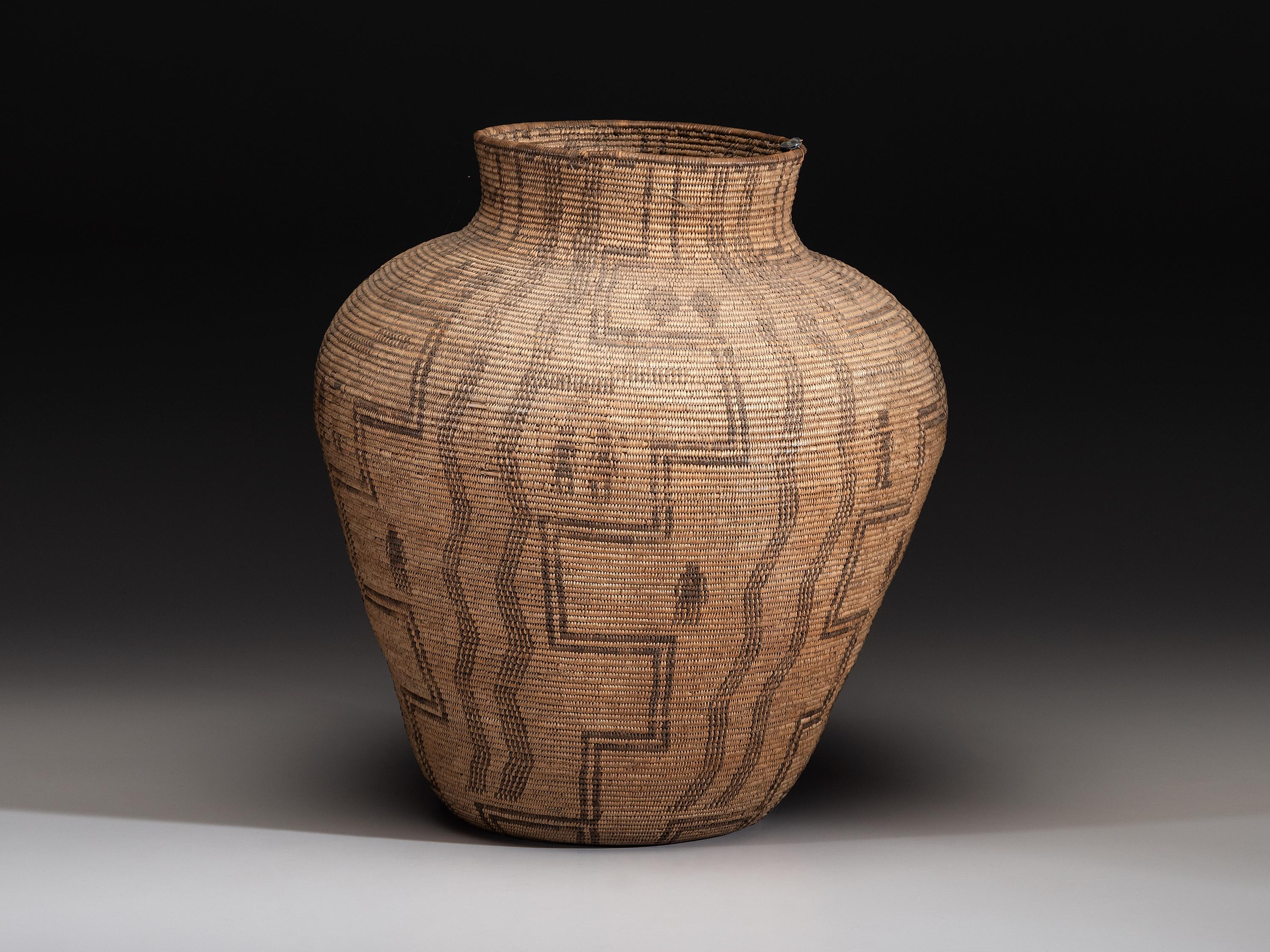 Apache Figural Basketry Olla