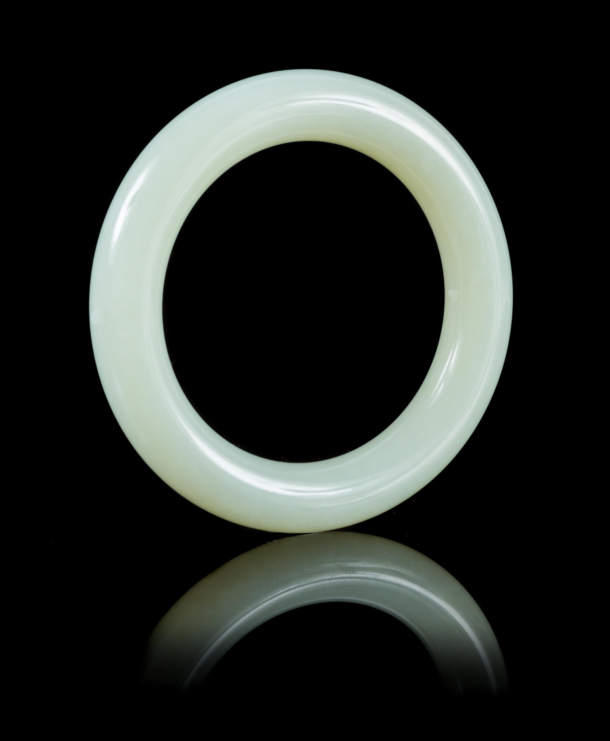 A Jade Bangle Diameter 2 1/4 inches.
