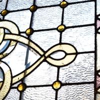 A Stained Glass Window 47" W x 1" D x 36" H — United States, 19th Century