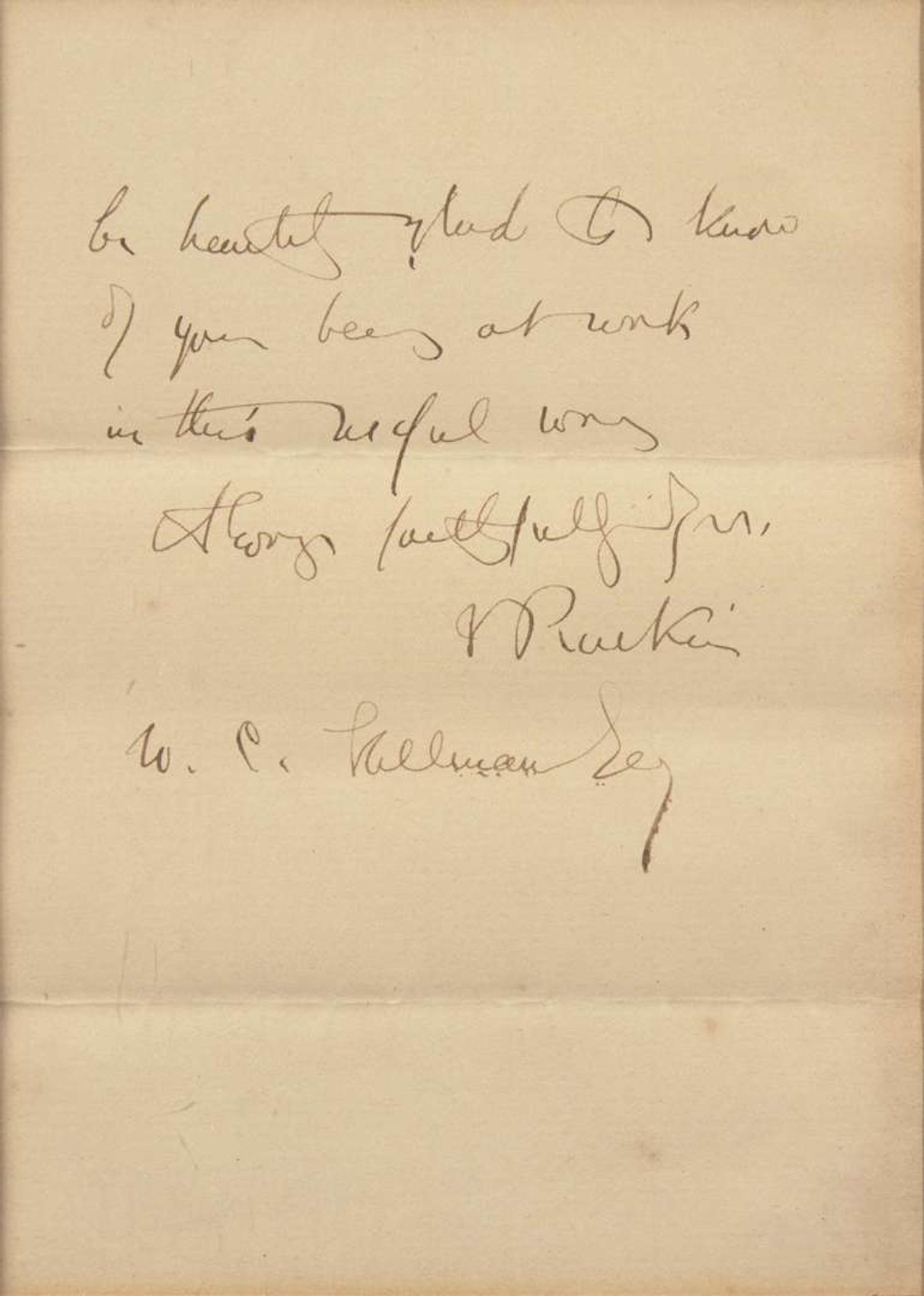 [Literature] Ruskin, John: Autograph Letter, signed