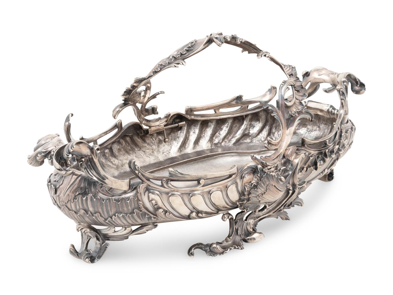 A French Silver Centerpiece Basket