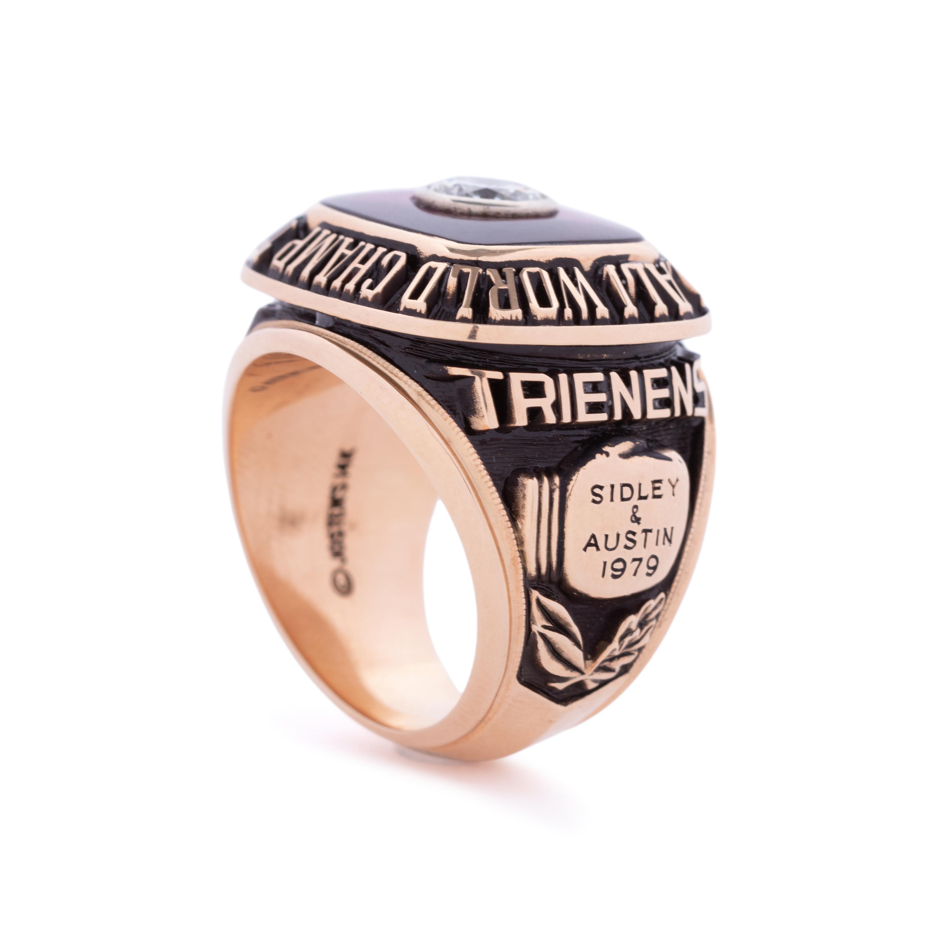 A Rare 1979 Muhammad Ali Commissioned Jostens Gold and Diamond Three Time Heavyweight Boxing Championship Ring