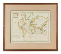 [MAP – WORLD]. BOWEN, Emanuel (d. 1767). Niewe en Naukeurige Kaart des geheelen Aardbodems… [Amsterdam,] 1744.