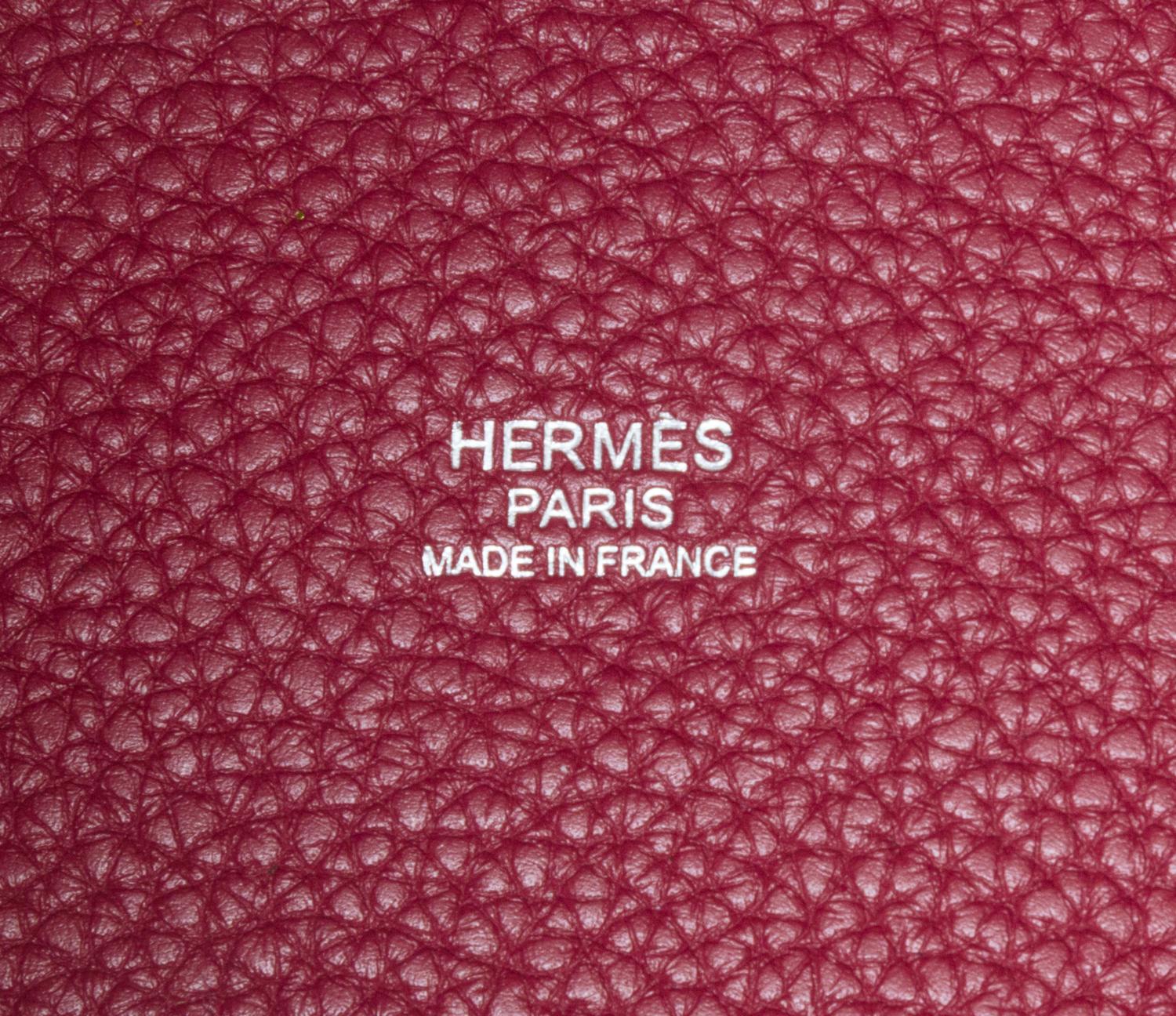 An Hermes Rubis Taurillon Clemence Picotin Lock GM Handbag, 10.5" x 10.5" x 8.5".