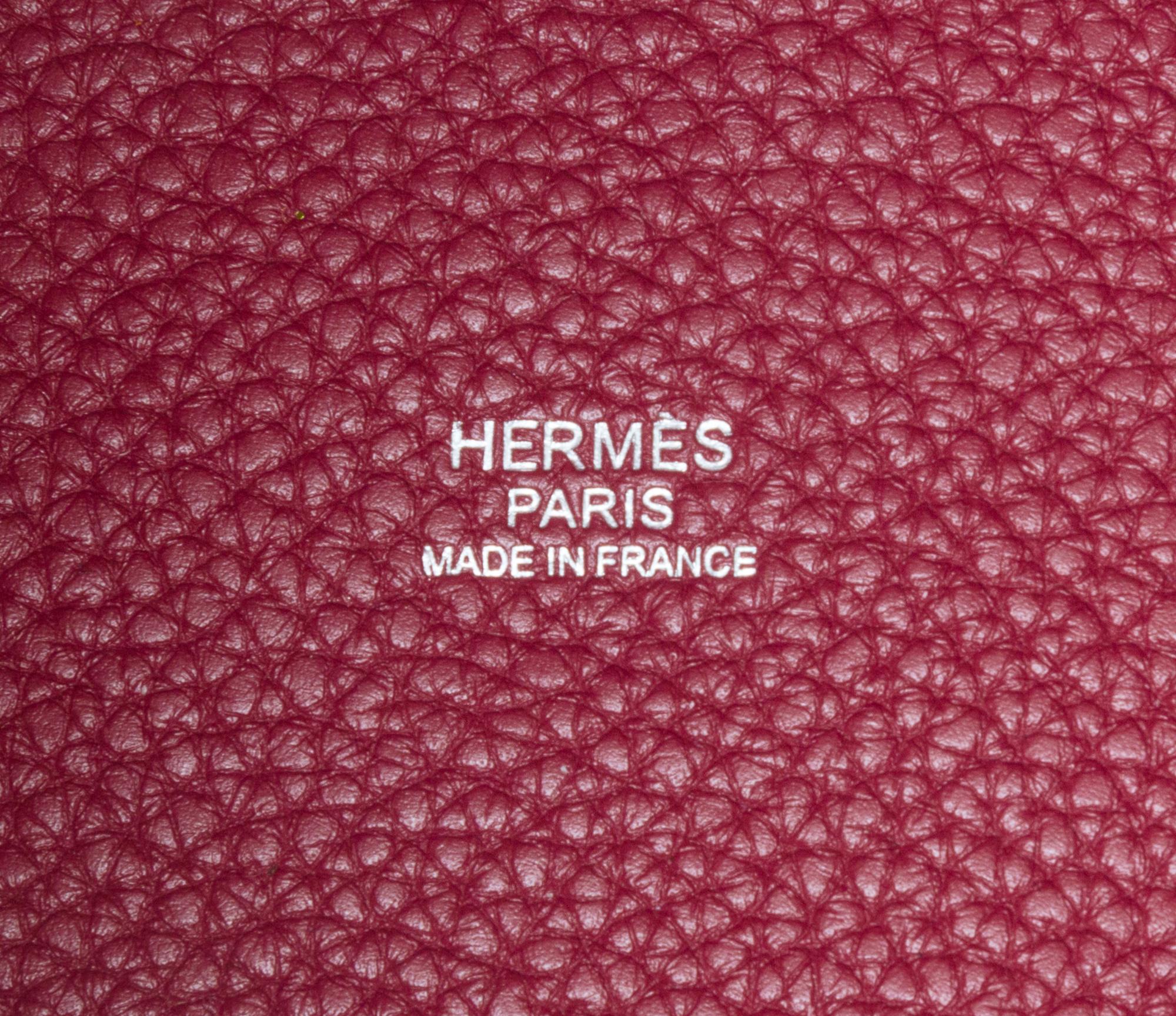 An Hermes Rubis Taurillon Clemence Picotin Lock GM Handbag, 10.5" x 10.5" x 8.5".