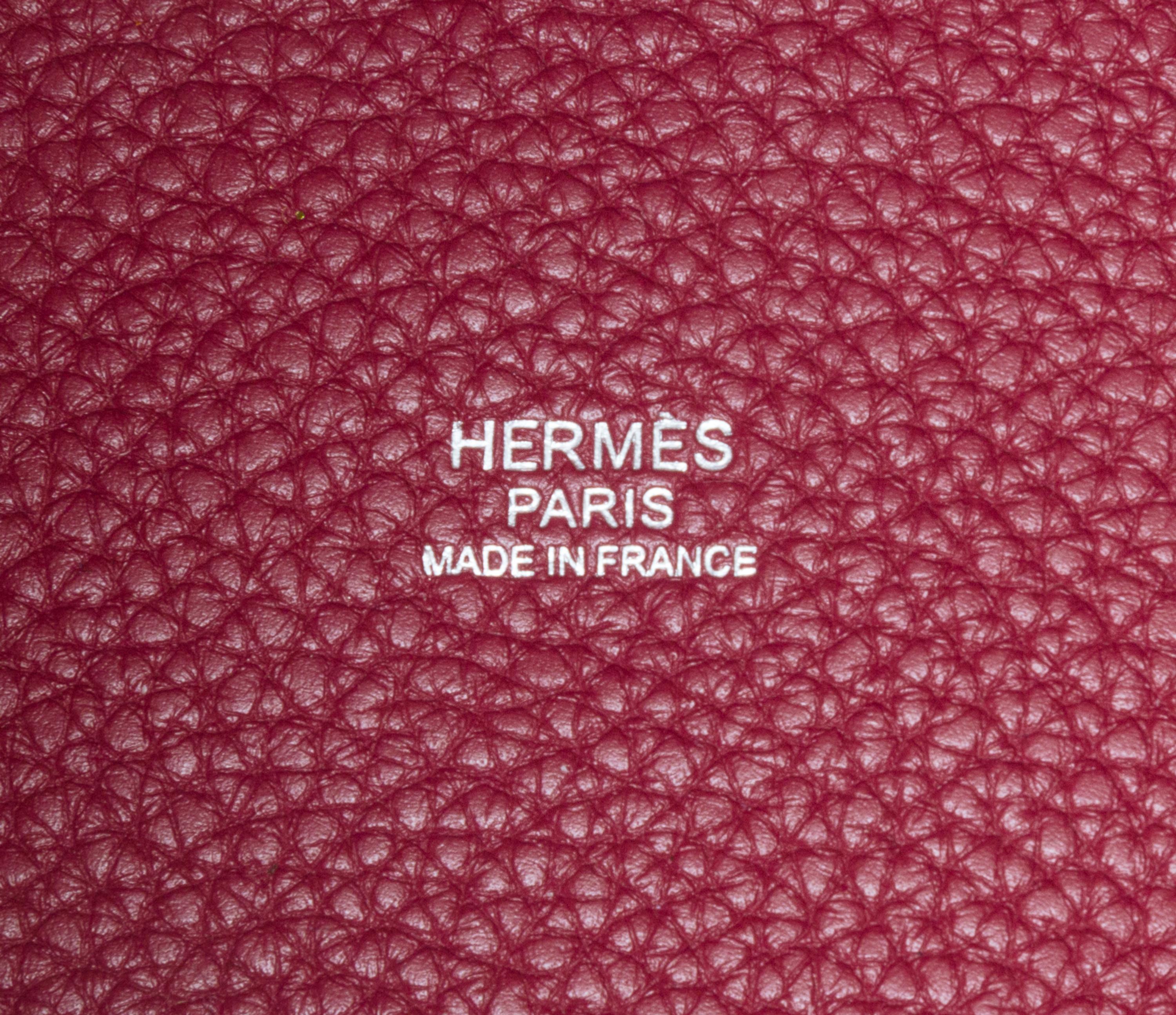 An Hermes Rubis Taurillon Clemence Picotin Lock GM Handbag, 10.5" x 10.5" x 8.5".
