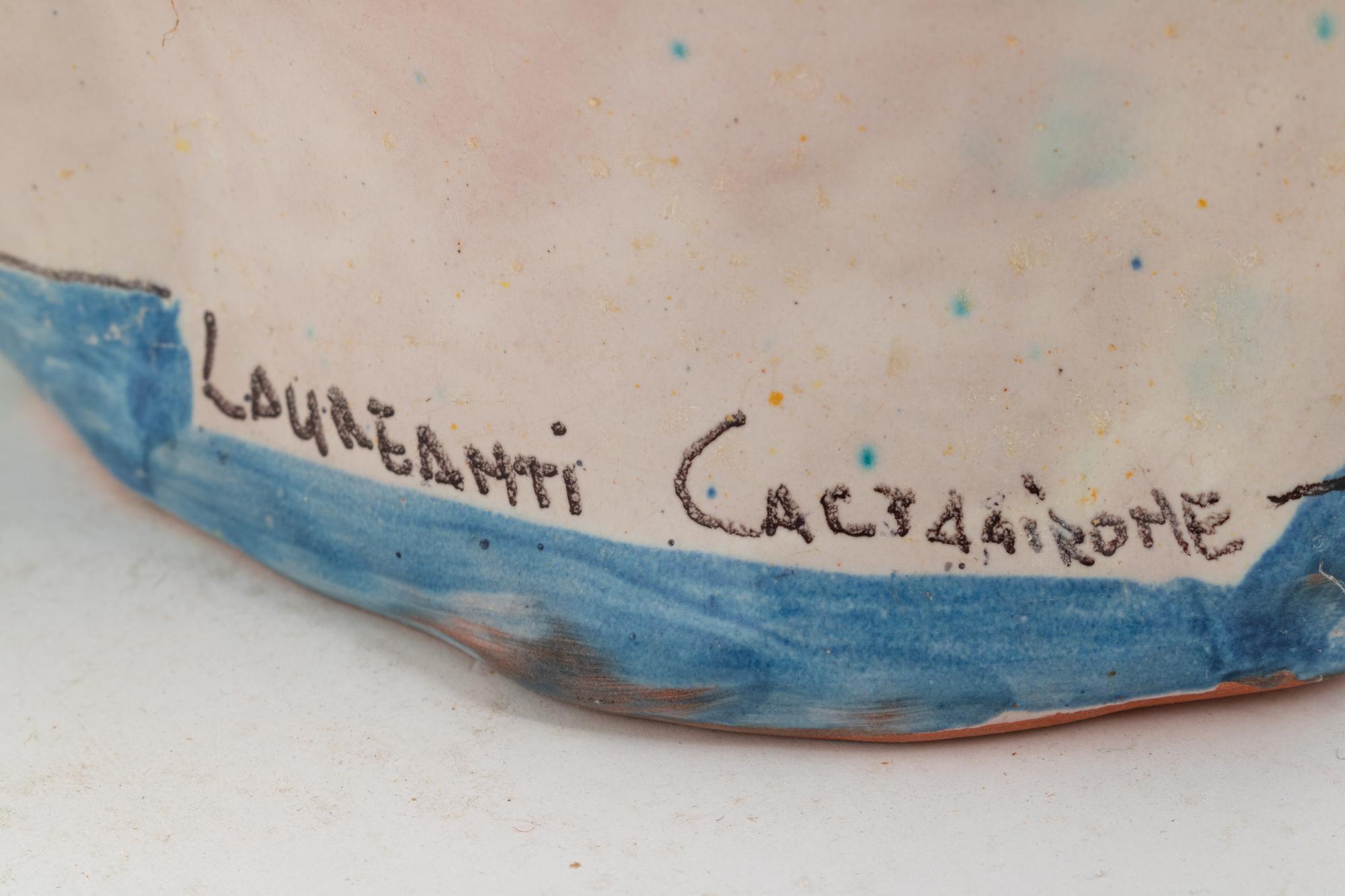 An Italian Faience Figural Vase
