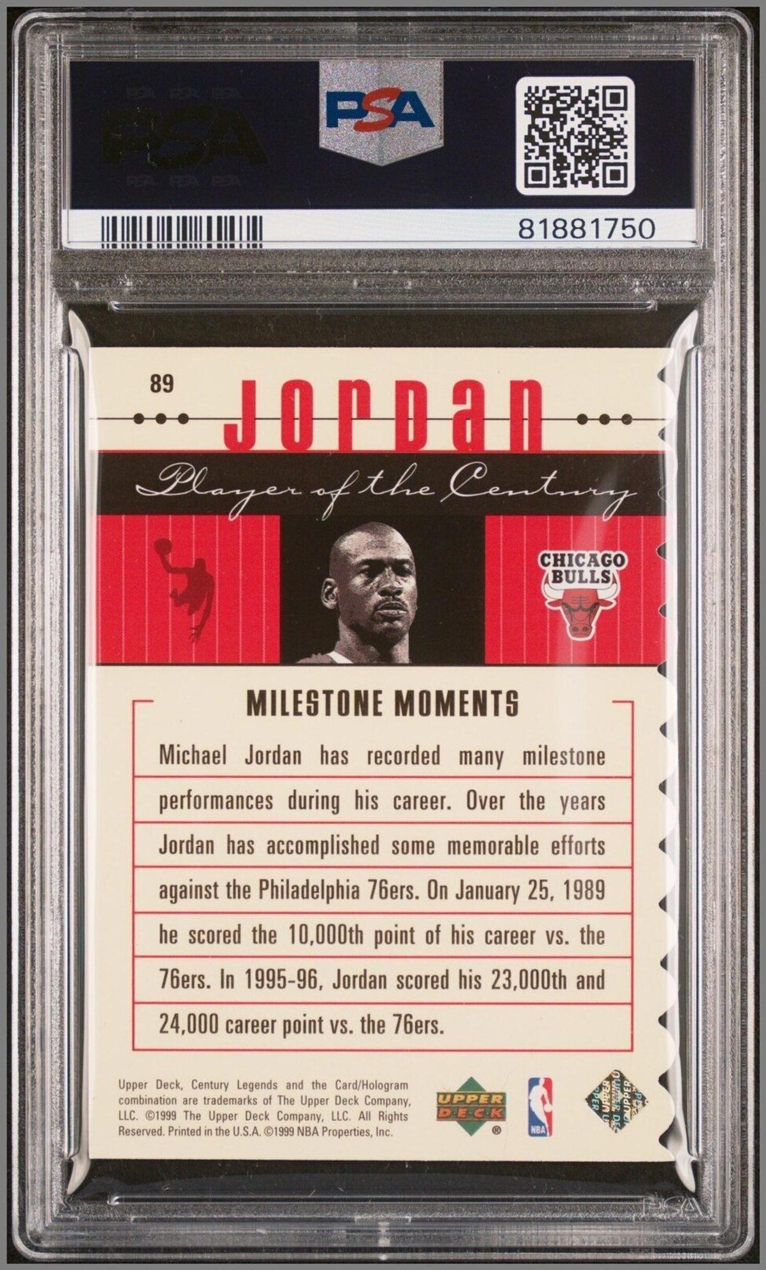 A Group of Three PSA Graded Basketball Cards Featuring Michael Jordan Tim Duncan,