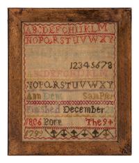 Four Needlework Embroidered Schoolgirl’s Samplers