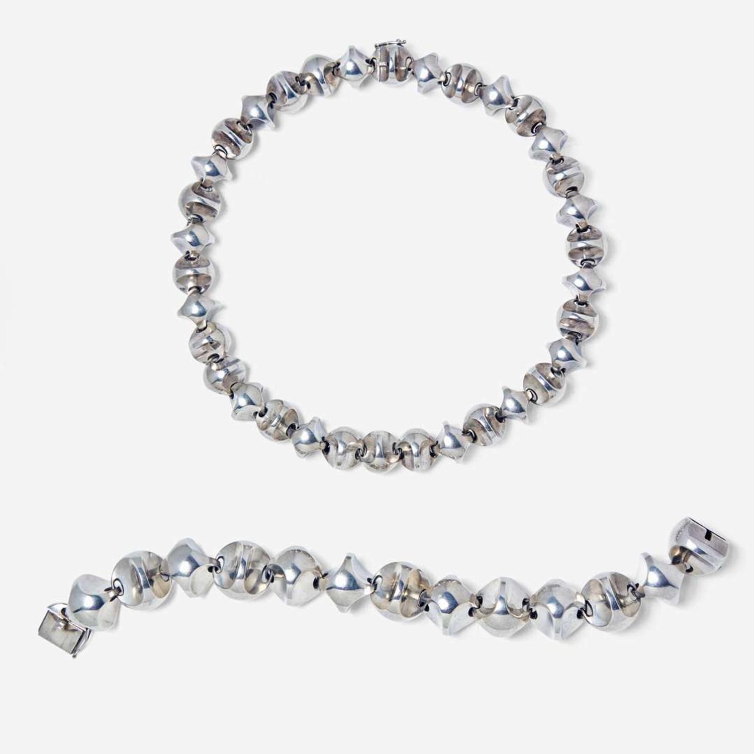 Flemming Eskildsen (Danish, b. 1936) Necklace and Bracelet, Georg Jensen, Denmark, circa 1960s