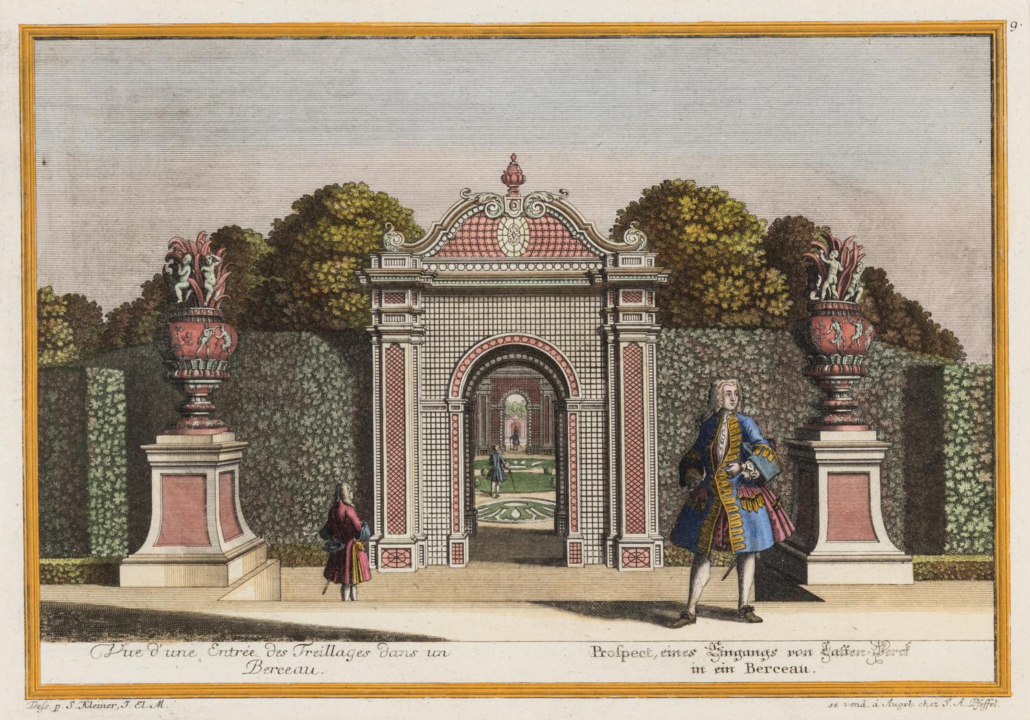 Four German Prints Depicting Gardens — 18TH/19TH CENTURY
