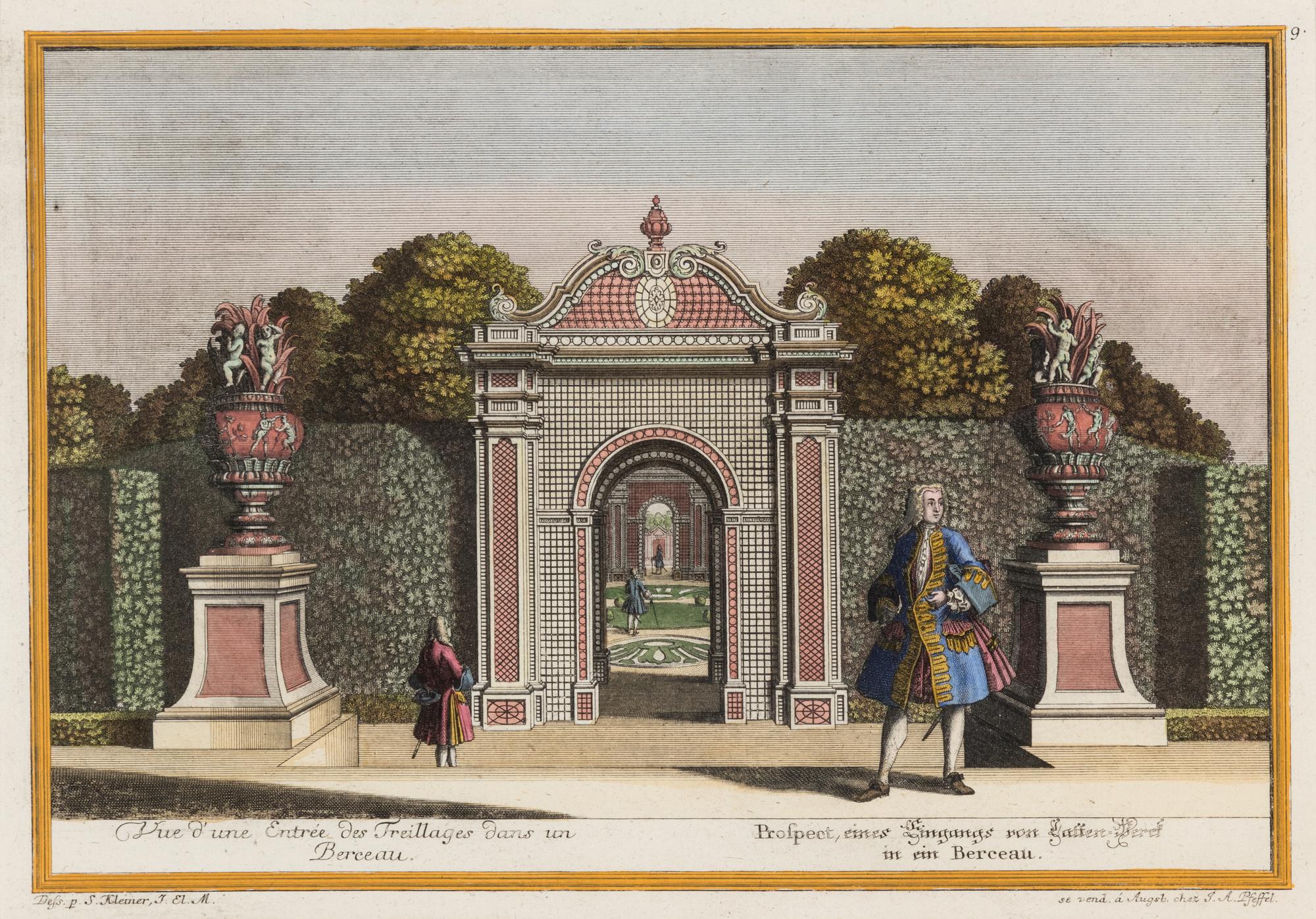 Four German Prints Depicting Gardens — 18TH/19TH CENTURY