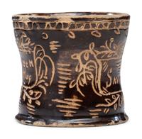 A Slip-Glazed and Incised Mug