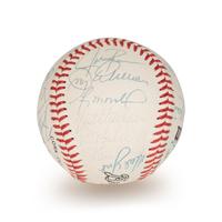 A 1994 Atlanta Braves Team Signed Autograph Baseball With 27 Signatures (Beckett Authentication Services Letter BAS Certified),