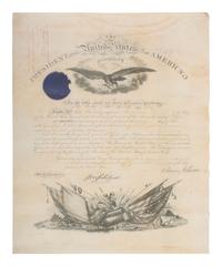 [CIVIL WAR]. JOHNSON, Andrew (1808-1875). Appointments associated with the service of Major Murray Davis, 95th Ohio Infantry, including a document signed by Andrew Johnson as President, 20 April 1866.