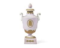 A Miniature Wedgwood Tricolor Jasperware Vase and Cover