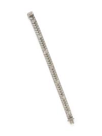 ART DECO, DIAMOND AND EMERALD BRACELET