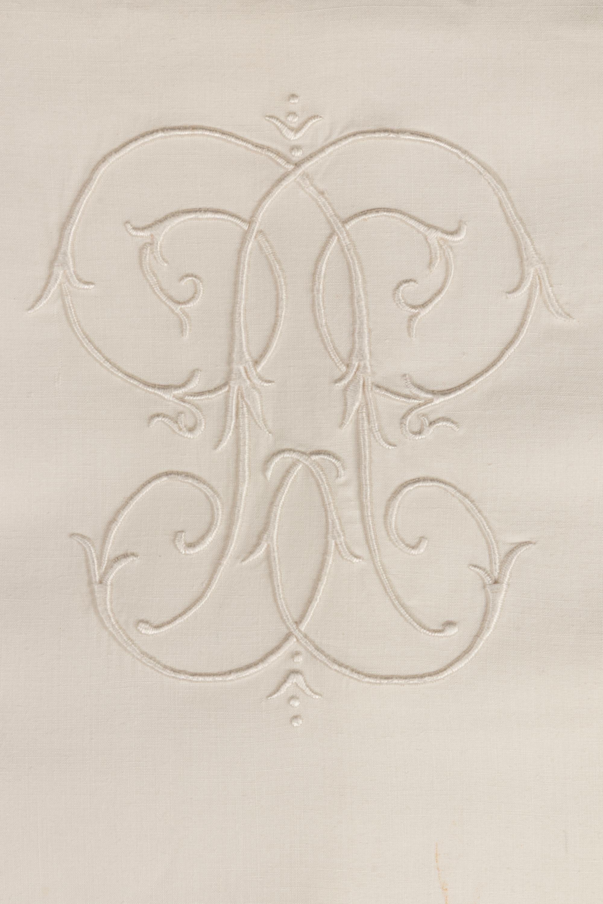 Two Sets of Palmer Family Sheets Embroidered with the Initials "P.P.", Early 20th Century
