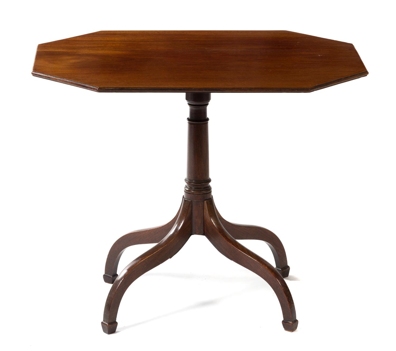 A Regency Style Mahogany Side Table Height 23 x width 27 x depth 21 inches.