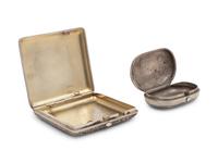 Two Russian Niello Silver Cases
