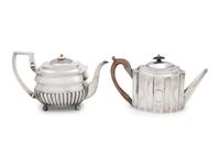 Two George III Silver Teapots