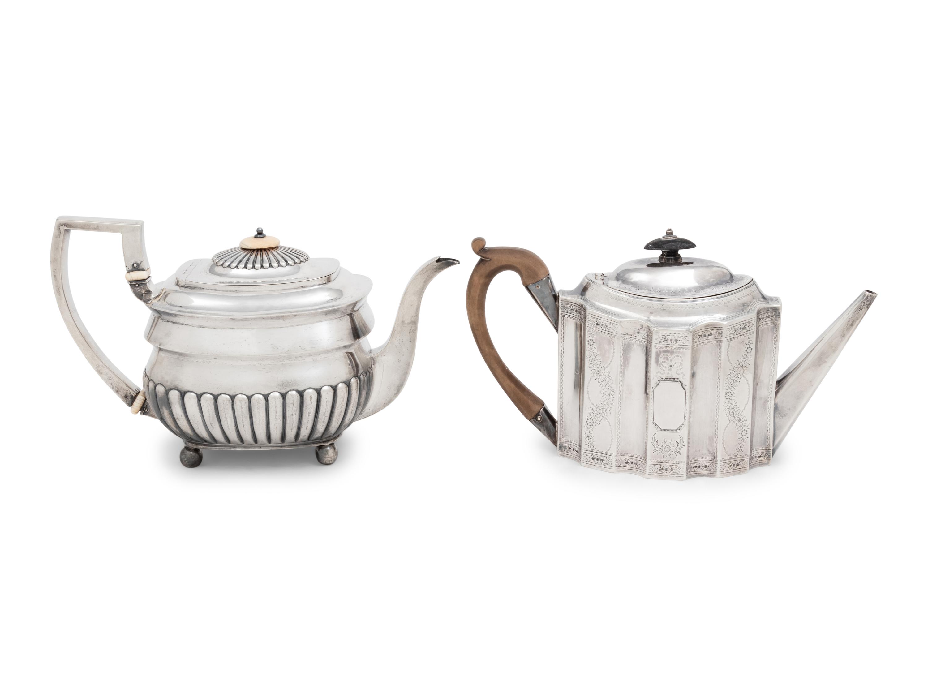 Two George III Silver Teapots