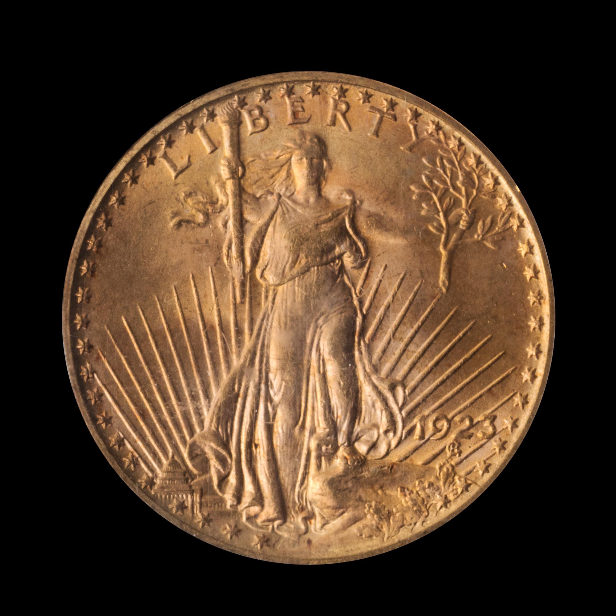 A United States 1923 St. Gaudens $20 Gold Coin