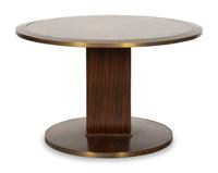 An Art Deco Style Brass Mounted Calamander Low Table