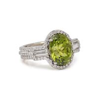 PERIDOT AND DIAMOND RING