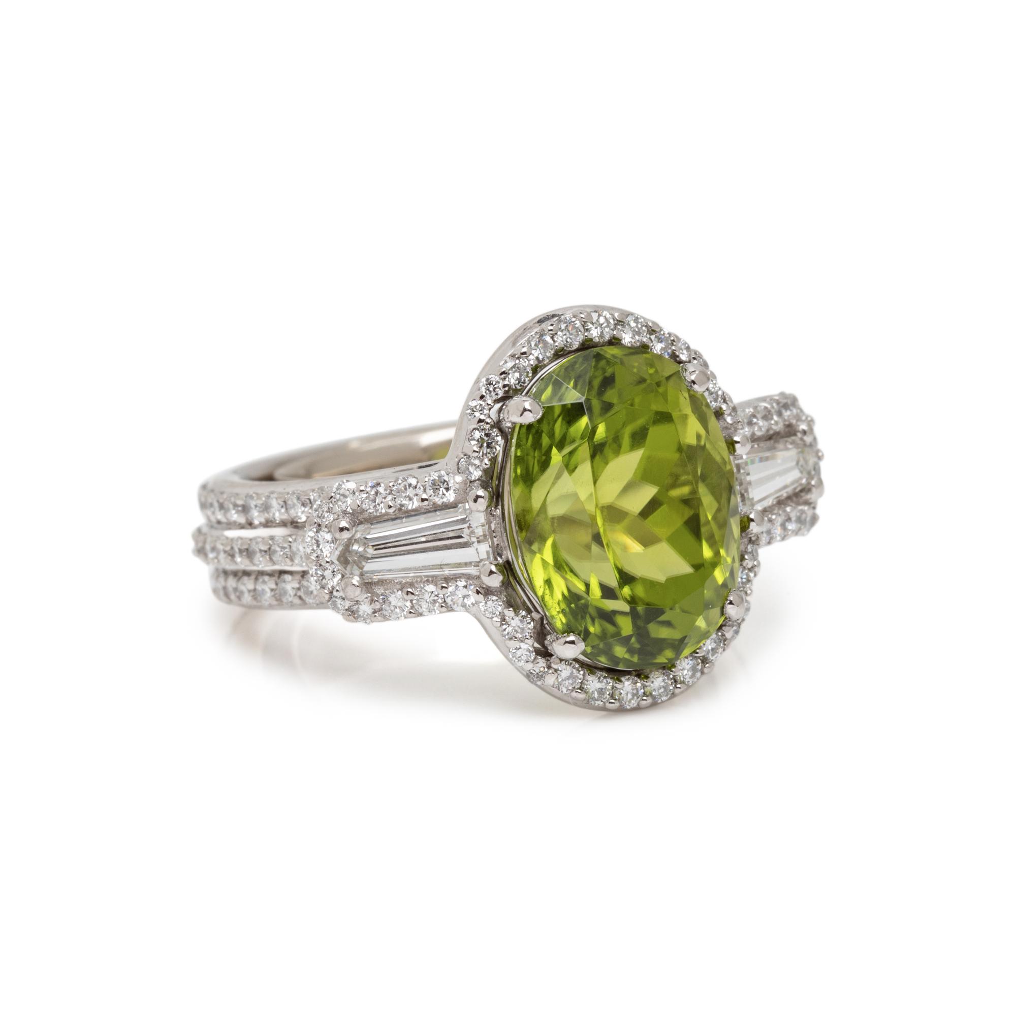 PERIDOT AND DIAMOND RING