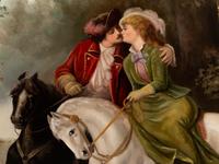 Courting Couple on Horseback