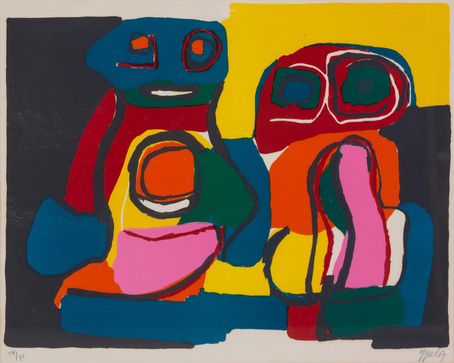 Karel Appel, (Dutch, 1921-2006), Untitled (Two Figures), 1969