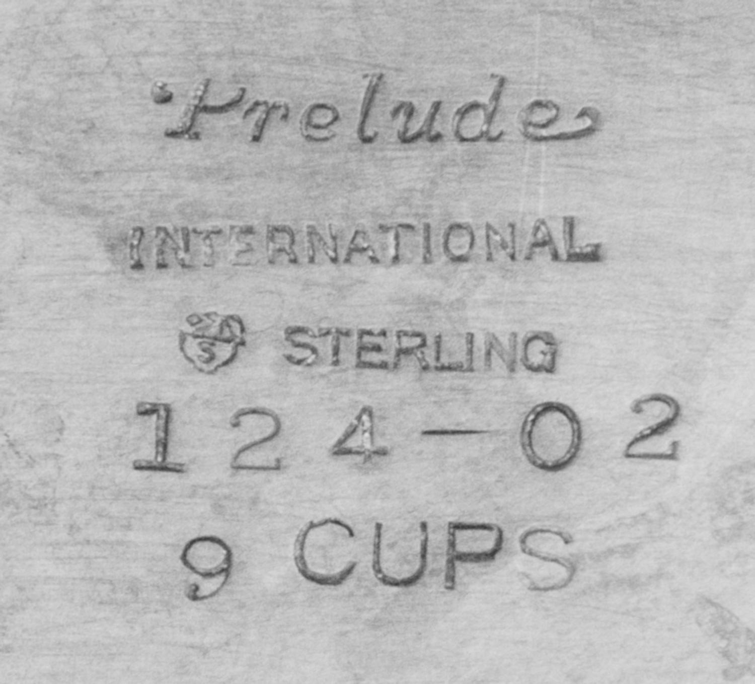 An American Silver Four-Piece Tea and Coffee Service, International Silver Co., Meriden, CT, Prelude pattern, comprising a teapot, coff