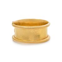ELIZABETH LOCKE, YELLOW GOLD 'AMULET' BANGLE BRACELET