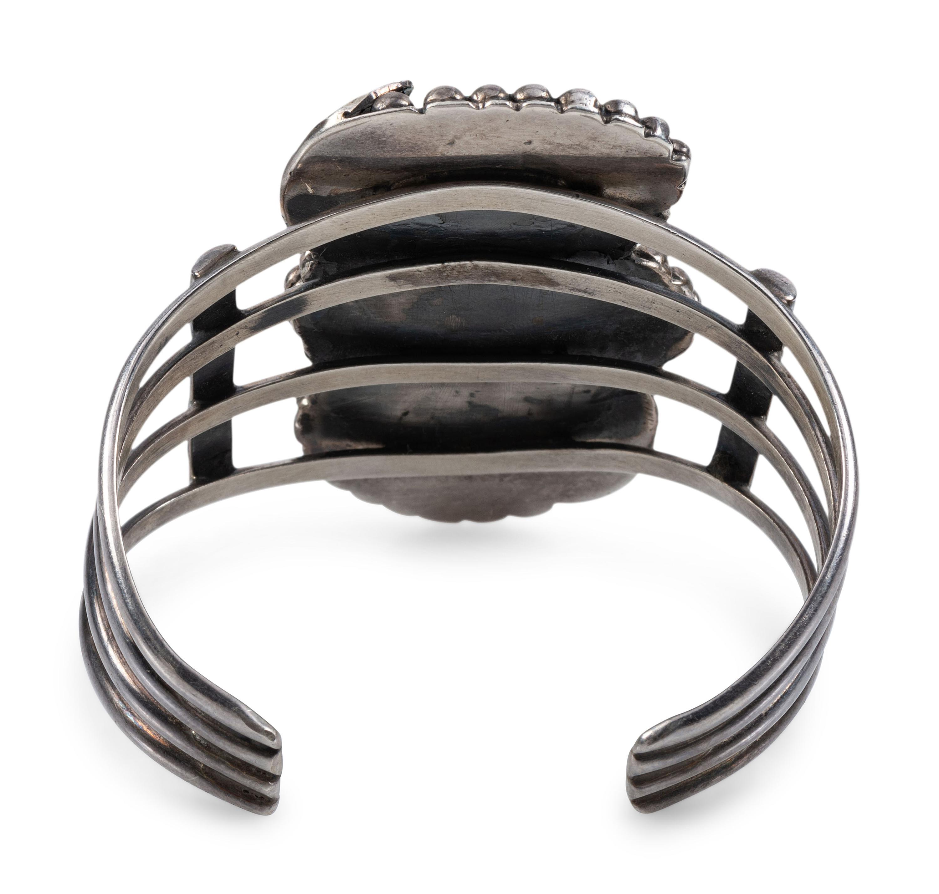 Navajo Silver and Turquoise Cuff Bracelet