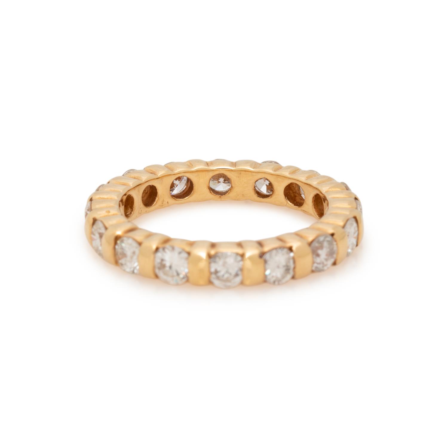YELLOW GOLD AND DIAMOND ETERNITY BAND