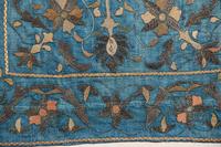 An Azeri Metallic Thread Embroidered Silk Panel