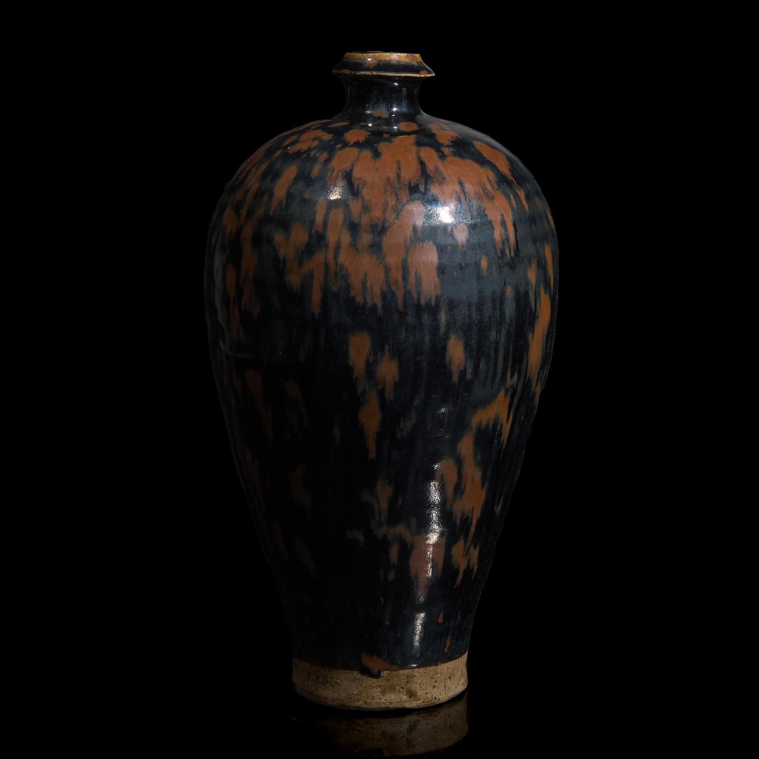 A Chinese Cizhou Meiping Vase 磁州黑釉鐵鏽斑梅瓶