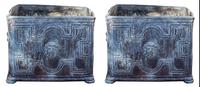 A Pair of Lead Jardinieres Height 17 x width 22 x depth 22 inches. — 20TH CENTURY