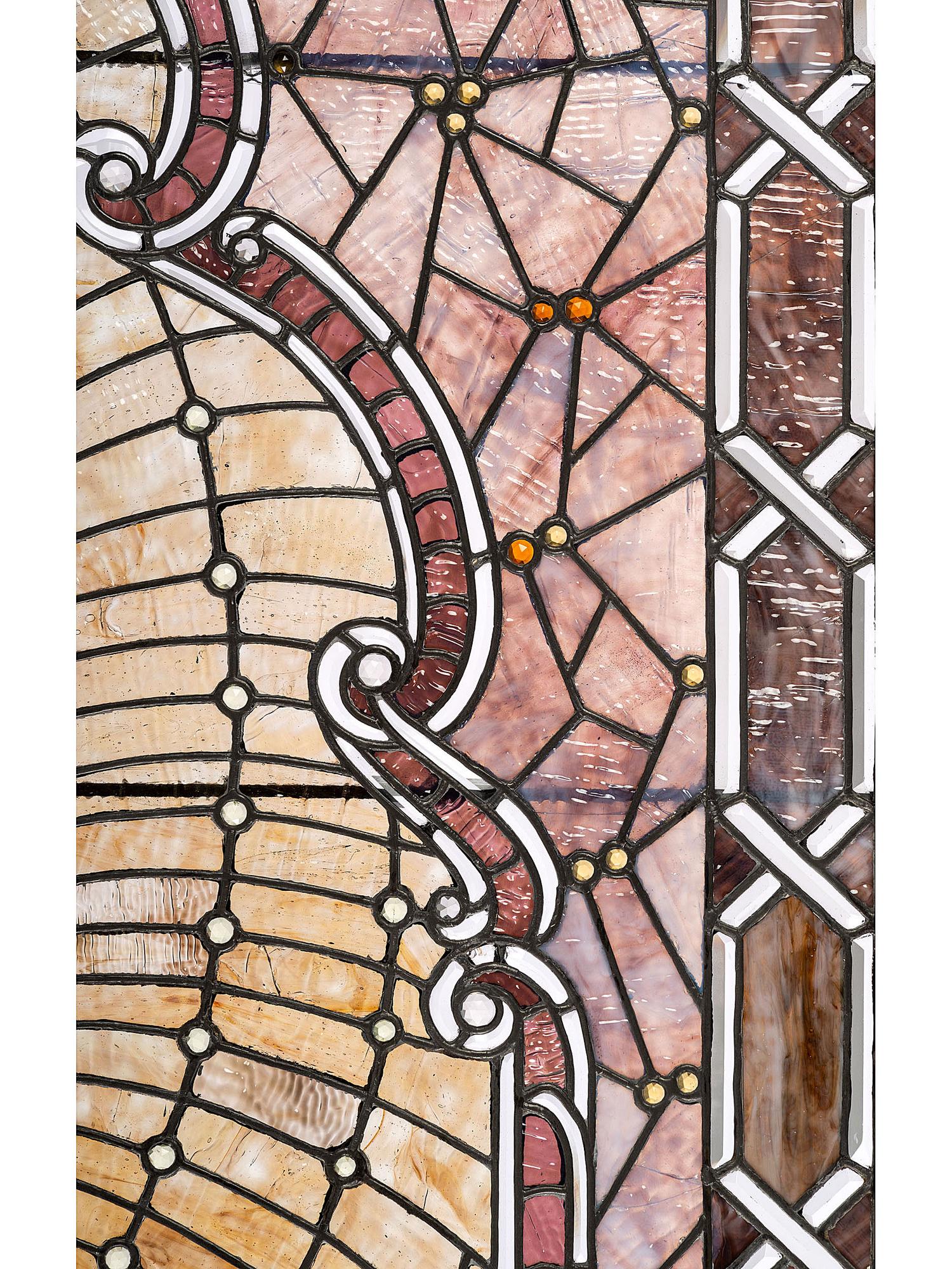 Victorian Leaded Glass Window American stained leaded glass…