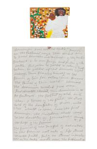 Sister Gertrude Morgan, (American, 1900-1980), Dominion Over All the Earth (Contains a sermon on an attached letter.)