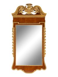 A George II Style Parcel Gilt Mahogany Mirror