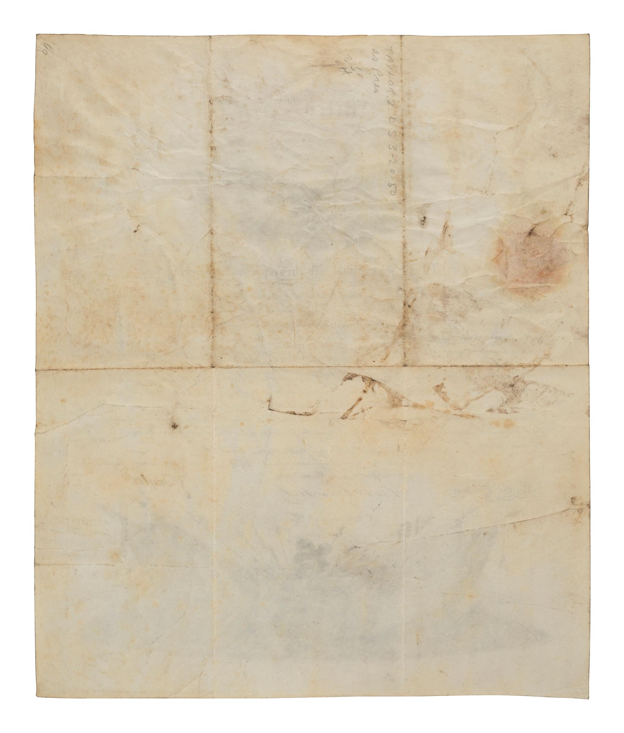 TAYLOR, ZACHARY (1784-1850). Partly-printed military commission for Gustavus De Russy, signed ("Z. Taylor") as President. Washington, DC, 20 March 1850.