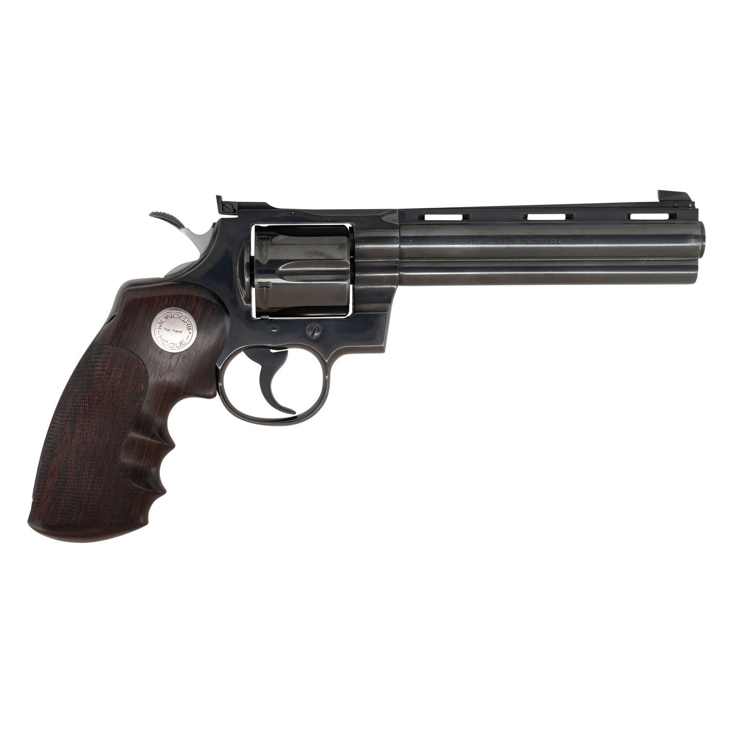 *Colt Python Late E-Suffix Serial Number Revolver with Hogue Wood Grips
